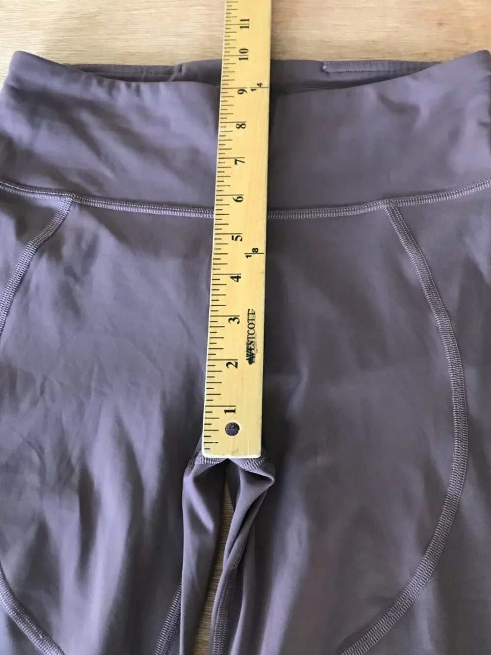 Lululemon City Core Tight Athletic Leggings Women 6 Purple Curved Seams Pocket
